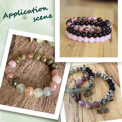 2 Strands Chakra Theme Natural Red Rainbow Jasper & Yellow Aventurine & Tiger Eye & Green Aventurine & Blue Spot Stone & Lapis Lazuli & Amethyst Beads Strands G-SP0001-23-1