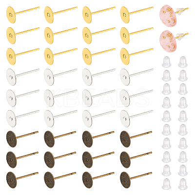 300Pcs 3 Colors Stud Earring Findings UNKW-UN0056-67-1