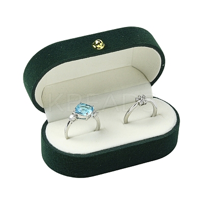 1Pc Rectangle Velvet Couple Rings Boxes CON-YW0001-96C-1