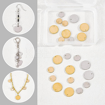 48Pcs 4 Colors Brass Charms KK-BC0002-18-NF-1