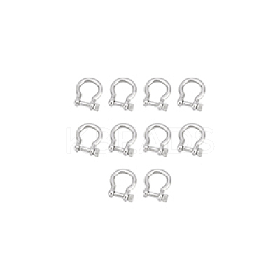 10Pcs 304 Stainless Steel D-Ring Anchor Shackle Clasps STAS-UN0039-91-1