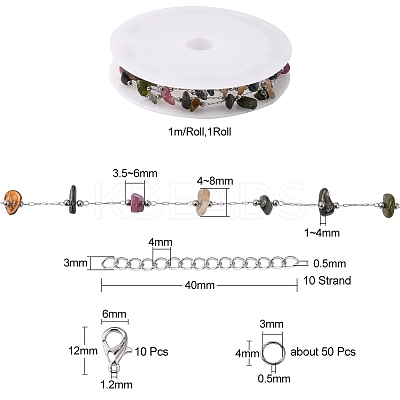 DIY Chain Necklace Bracelet Making Set DIY-YW0005-95-1
