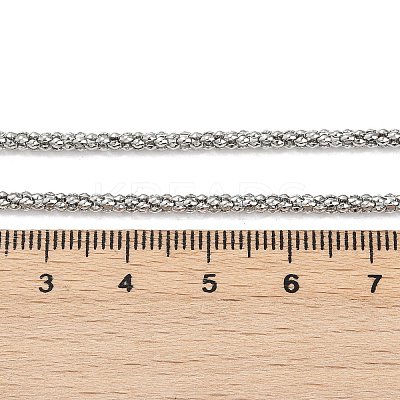 Tarnish Resistant 304 Stainless Steel Popcorn Chain Necklaces NJEW-J032-22P-1