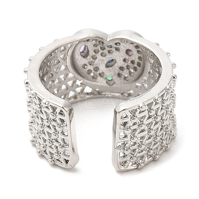 Rack Plating Brass Hollow Open Cuff Rings RJEW-R138-04P-1