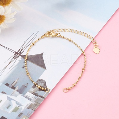 Brass Ball Chain Bracelet Making AJEW-JB00936-1