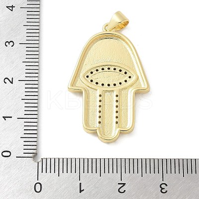 Brass Micro Pave Cubic Zirconia Pendants KK-K298-54G-1