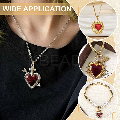 28Pcs 14 Styles DIY Heart Jewelry Making Findings Kits FIND-ME0001-88-1