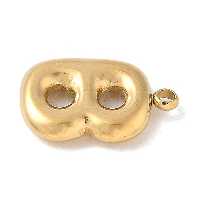 304 Stainless Steel Initial Pendants STAS-S186-12B-G-1