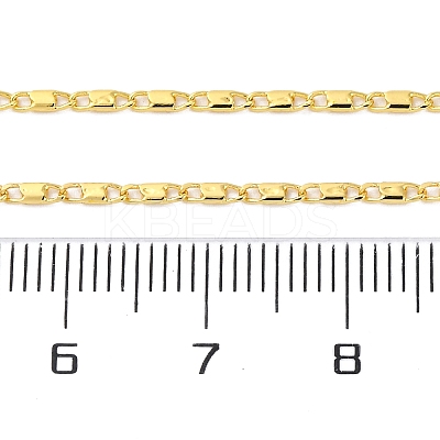 Brass Oval Link Chains Necklace for Women NJEW-P265-19G-1