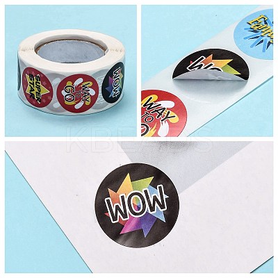 Self-Adhesive Kraft Paper Gift Tag Stickers LS-DIY-G013-A12-1