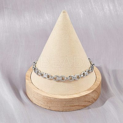 304 Stainless Steel Chain Bracelets for Women Men BJEW-Z143-28P-1