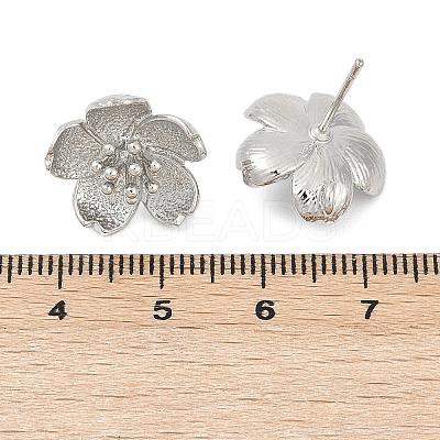 Brass Stud Earring Findings KK-Z099-05P-03-1