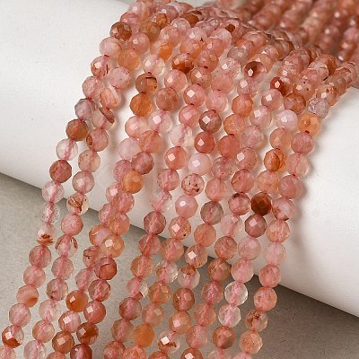 Natural Red Agate Beads Strands G-L653-B01-3mm-1