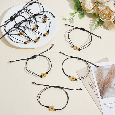 30Pcs Adjustable Waxed Cord Braided Bracelet for Women BJEW-GO0001-27-1