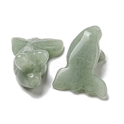 Natural Green Aventurine Carved Healing Goldfish Figurines DJEW-D012-08E-1