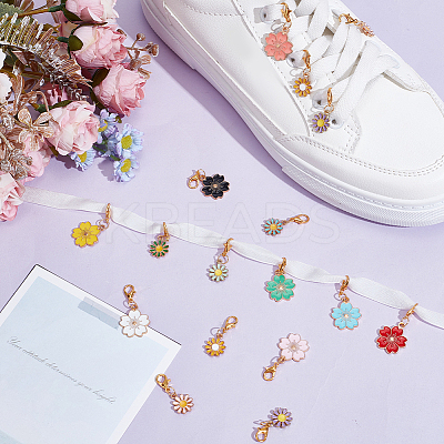 32Pcs 16 Styles Alloy Enamel Shoes Charms HJEW-PH01947-1