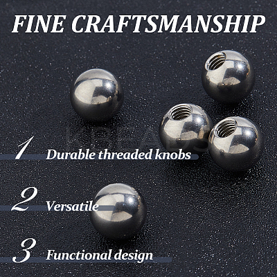 5Pcs 304 Stainless Steel Round Cord End Caps STAS-FH0002-40B-1