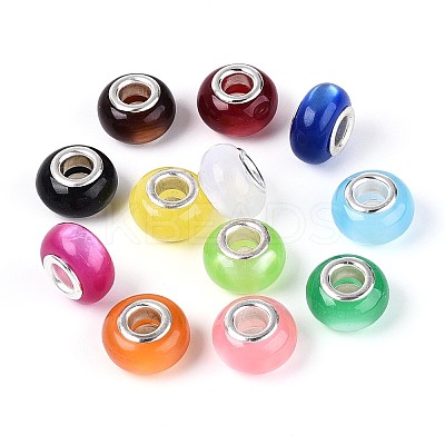 Large Hole Rondelle Resin European Beads RPDL-Q004-02-1