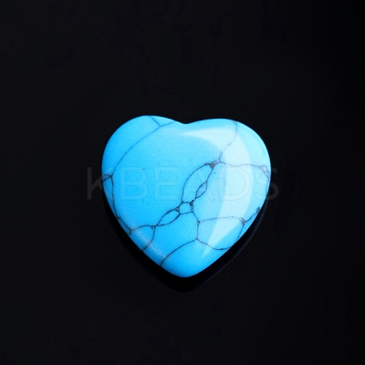 Synthetic Turquoise Love Heart Stone PW-WG32553-03-1