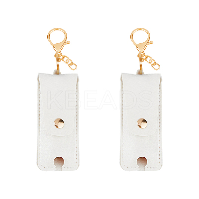PU Leather Lipstick Holder Keychains AJEW-WH0270-203A-1
