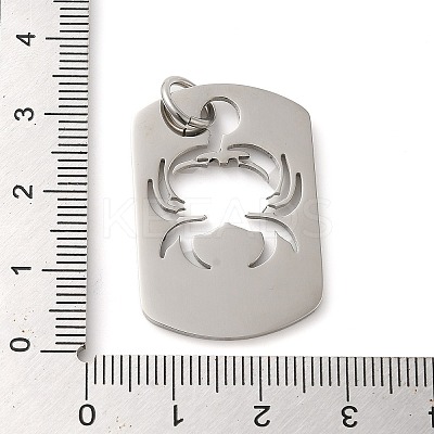 Non-Tarnish Hollow 304 Stainless Steel Pendants STAS-C086-04B-P-1