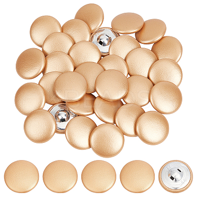 30Pcs Imitation Leather Snap Bottons BUTT-NB0001-90B-1