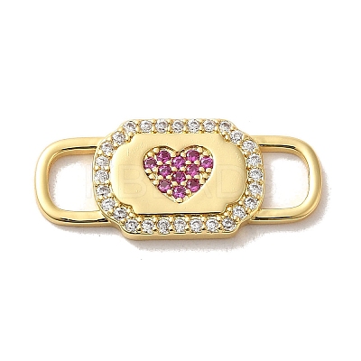 Brass Cubic Zirconia Connector Charms LS-KK-M278-01A-G-1