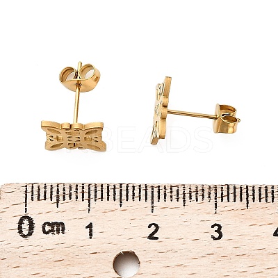 304 Stainless Steel Stud Earrings LS-EJEW-M098-01B-G-1