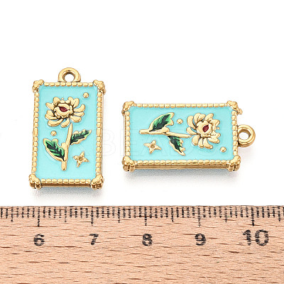 304 Stainless Steel Enamel Pendants STAS-N124-21G-1