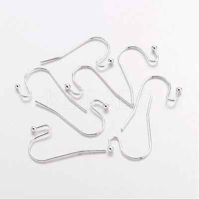 Silver Color Plated Brass Hook Ear Wire X-J0JQN-S-1