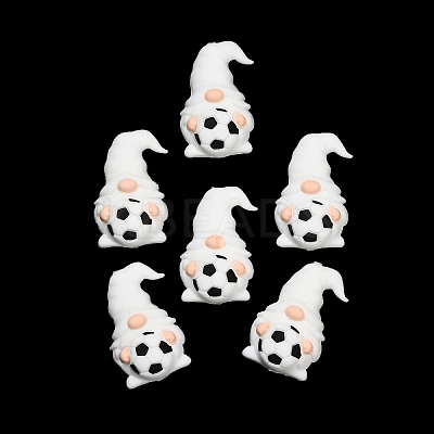 Football Theme Silicone Beads SIL-B081-01C-1