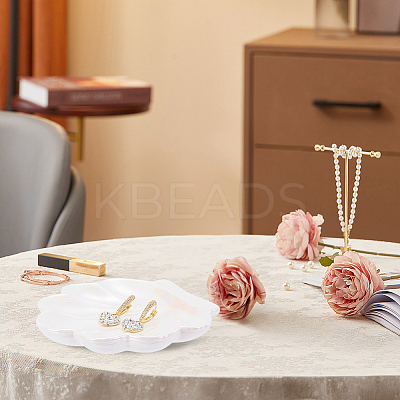 Shell Shaped Porcelain Jewelry Storage Display Trays for Rings AJEW-SP0006-06B-01-1