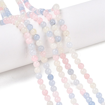 Dyed Natural White Jade Beads Strands G-T140-4mm-A03-1