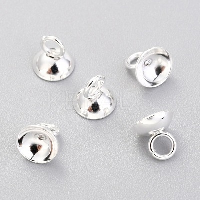 201 Stainless Steel Bead Cap Pendant Bails X-STAS-G224-24S-04-1