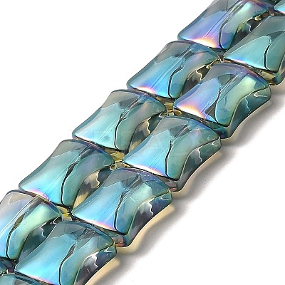Electroplate Glass Beads Strands EGLA-H103-FR02-1
