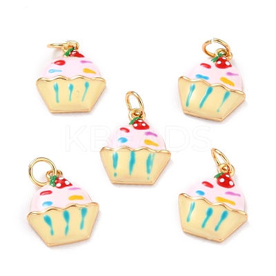 Real 18K Gold Plated Brass Charms KK-L206-004A-G-1