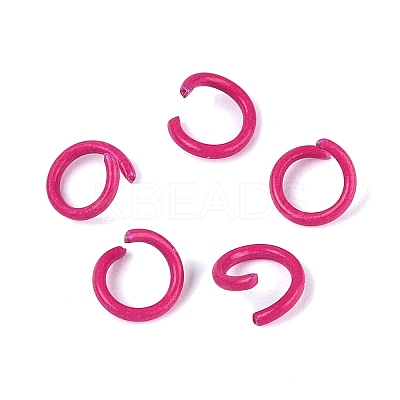 Spray Painted Iron Open Jump Rings IFIN-T017-04C-09-1