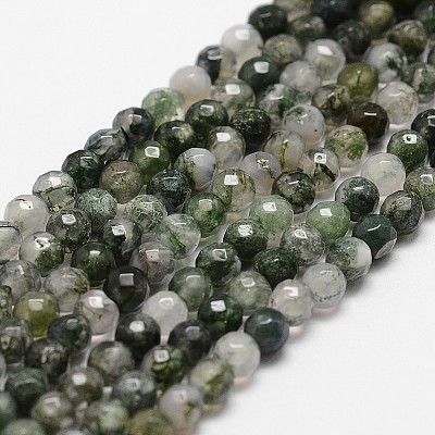 Natural Moss Agate Beads Strands X-G-D840-25-4mm-1
