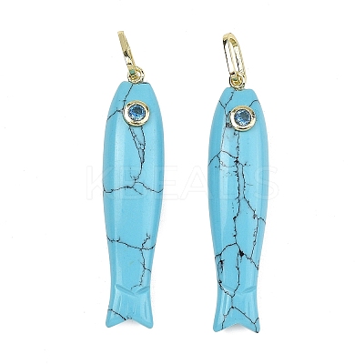 Synthetic Synthetic Turquoise Carved Pendants GG-CBA8D06-01G-08-1