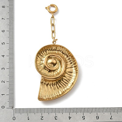 304 Stainless Steel Conch Pendant Decorations STAS-K308-08G-1