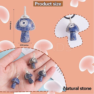 Natural Sodalite Pendants PALLOY-SW0004-10-1