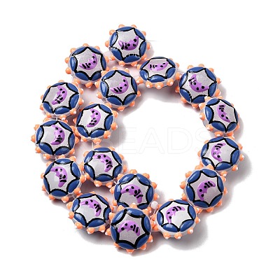 Baking Paint Glass Enamel Beads LAMP-K039-34E-1