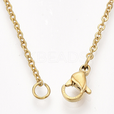 304 Stainless Steel Cable Chain Necklace Making STAS-T040-PJ209-2-70-1