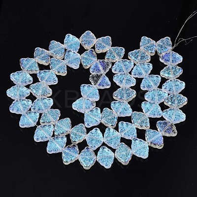 Electroplate Glass Beads Strand EGLA-S188-20-B03-1