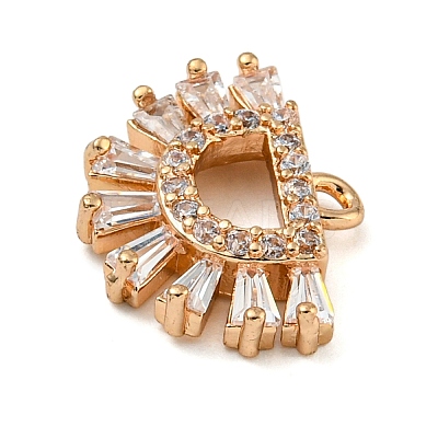 Brass Micro Pave Clear Cubic Zirconia Pendants LS-ZIRC-U003-01G-07-1
