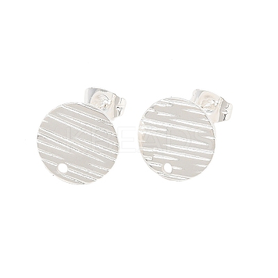 304 Stainless Steel Ear Stud Findings STAS-O119-17C-S-1