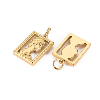 304 Stainless Steel Pendants STAS-S116-127G-1
