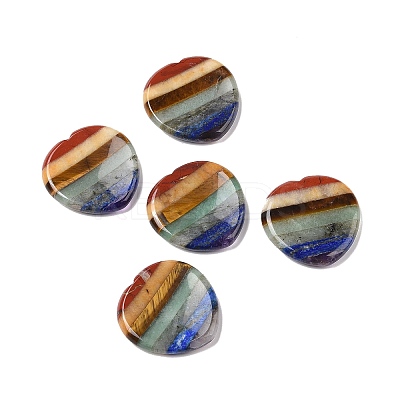 7 Chakra Heart Thumb Worry Stone for Anxiety Therapy G-G864-21-1