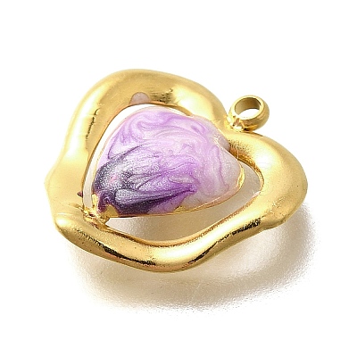 Brass Enamel Pendants STAS-Q347-15G-01-1-1