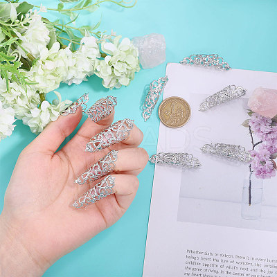 10Pcs Hollow Out Iron Fingers Nail Covers MRMJ-GL0001-20P-1